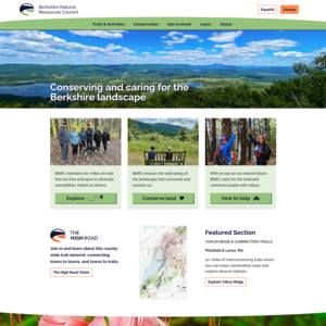 Land trust website design for BNRC