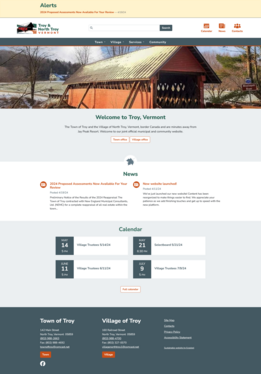 website development for the Town and Village of North Troy