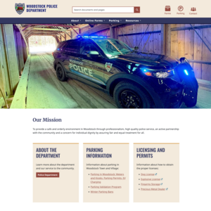 Woodstock Police home page